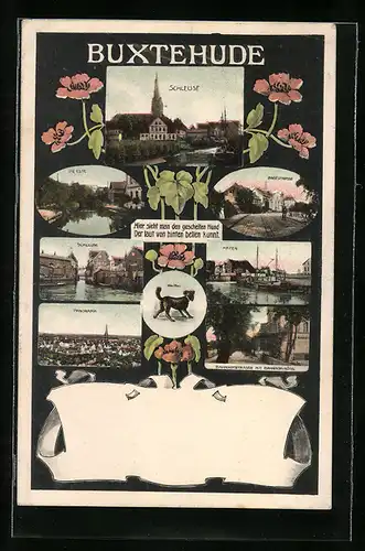 AK Buxtehude, Schleuse, Hafen, Angestrasse, Este