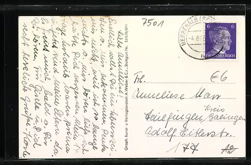 AK Frauenalb, Ansicht der Klosterruine