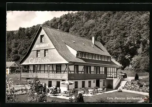 AK Etzenbach im Untermünstertal, Cafe-Pension Belchenblick, Inh. K. . Günther