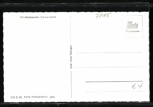 AK Kirchzarten /Schwarzwald, Ortspartie an der Kirche