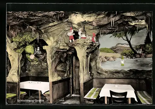 AK Achkarren, Schlossberg-Grotte in der Winzerstube u. Metzgerei z. Krone, Bes.: Karl Althauser