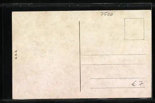 AK Karlsruhe i. B., auf dem Platz vor der St. Stephanskirche