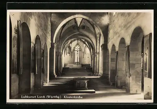 AK Lorch /Württbg., Innenansicht der Klosterkirche