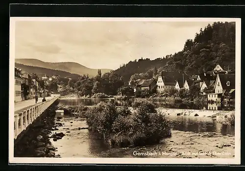 AK Gernsbach i. Murgtal, Blick auf Schloss Eberstein