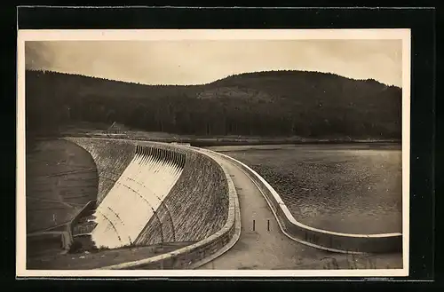 AK Schwarzenbach b. Forbach, Blick auf die Schwarzenbach-Talsperre