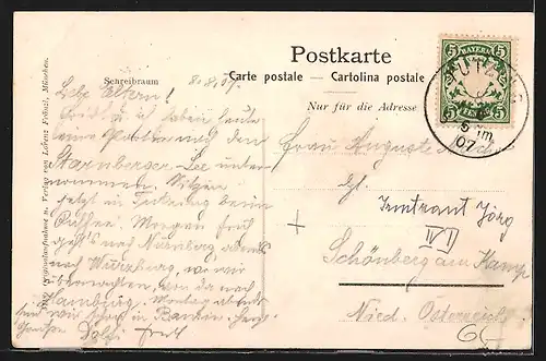 AK Tutzing am Starnberger See, Karwendelgebirge, Ortspartie am Seeufer