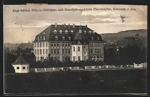 AK Simbach a. Inn, Engl. Institut, höhere Mädchen- und Haushaltungsschule Marienhöhe