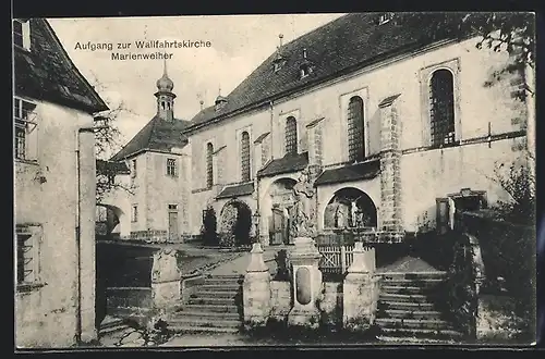 AK Marktleugast, Aufgang zur Wallfahrtskirche Marienweiher