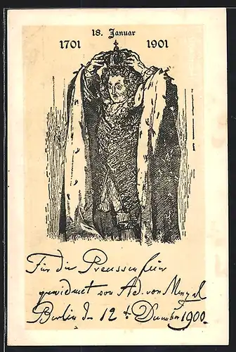 AK Widmung für Kaiserhaus von Preussen