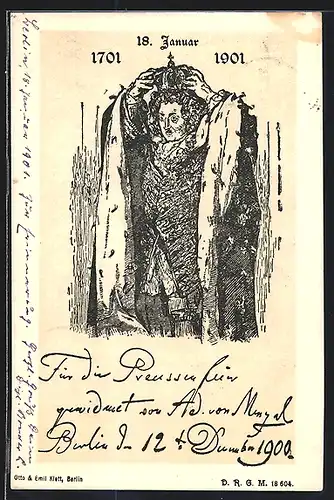 AK König von Preussen setzt seine Krone auf