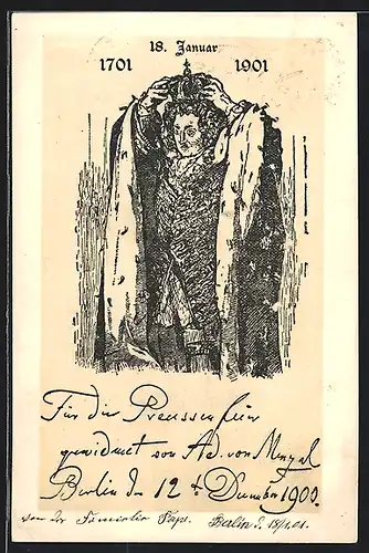 AK König von Preussen setzt seine Krone auf