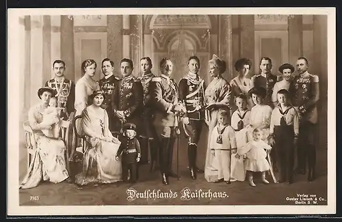 AK Kaiser Wilhelm II. mit Familie, Deutschlands Kaiserhaus