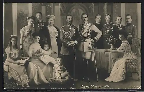 AK Kaiserfamilie, Kronprinz Wilhelm von Preussen, Prinz Oskar