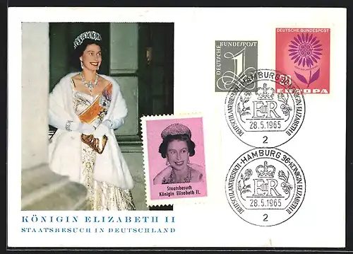 AK Königin Elizabeth II von England, Staatsbesuch in Deutschland