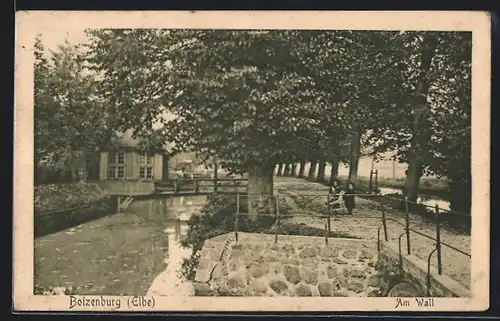 AK Boizenburg / Elbe, Strassenpartie am Wall