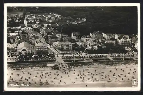 AK Bansin / Ostseebad, Gesamtansicht, Flieger-Foto