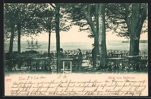 AK Kiel, Terrasse vom Gasthaus Bellevue