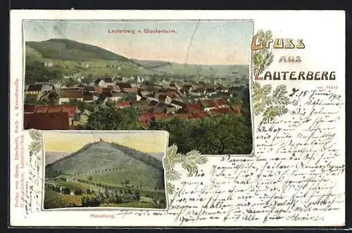 AK Lauterberg / Harz, Hausberg, Totale vom Glockenturm aus gesehen