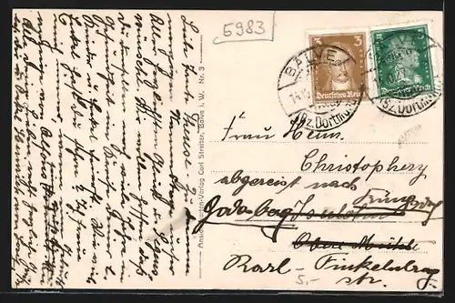 AK Balve i. W., Ortsansicht aus der Vogelschau