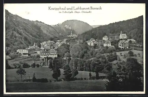 AK Berneck i. Fichtelgebirge, Blick vom Galgenberg