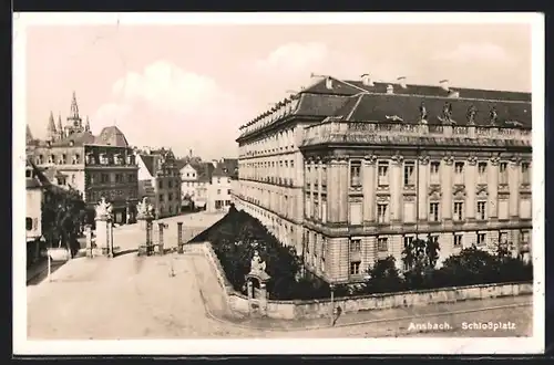 AK Ansbach, am Schlossplatz