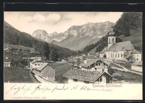 AK Bad Reichenhall, Ansicht Ramsau und Gipfelpanorama