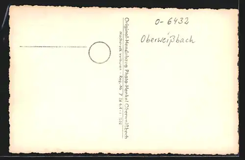 AK Oberweissbach, Strassenpartie im Winter