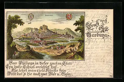 Lithographie Marburg, Gesamtansicht