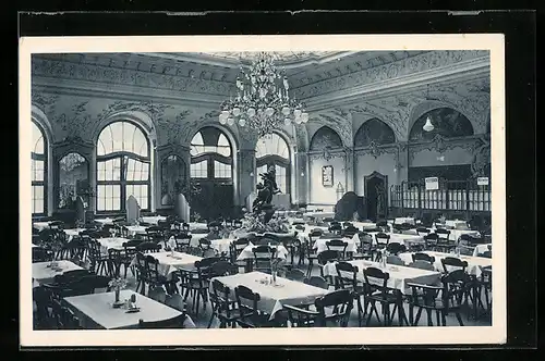 AK München, Cafe-Restaurant Gassner, Bayerstrasse 37-39, Innenansicht