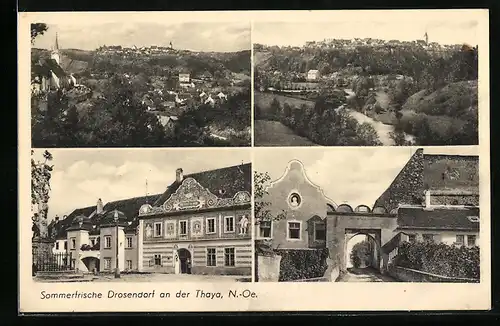 AK Drosendorf a. d. Thaya, Blick zum Rathaus, Ortsansichten