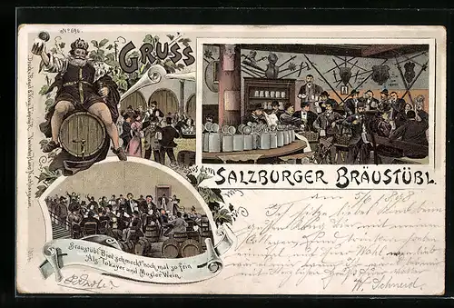 Lithographie Salzburg, Gasthaus Salzburger Bräustübl