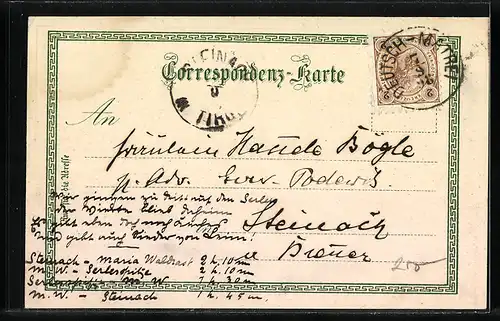 Lithographie Maria Waldrast, Wallfahrtsort aus der Ferne