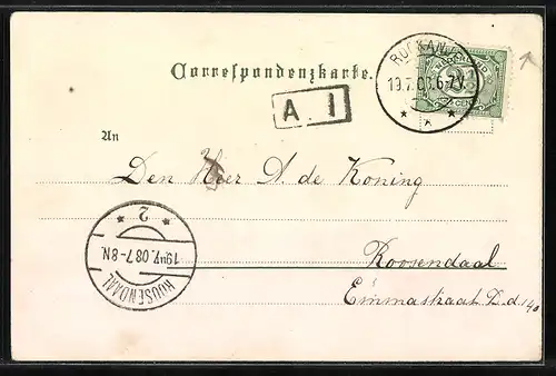 Lithographie Zell am See, Ortsansicht u. Schmittenhöhe, Ortsansicht mit Hundstein u. Hönigkogel, Marktplatz