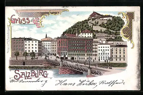 Lithographie Salzburg, Teilansicht