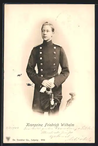 AK Kronprinz Wilhelm von Preussen in Uniform