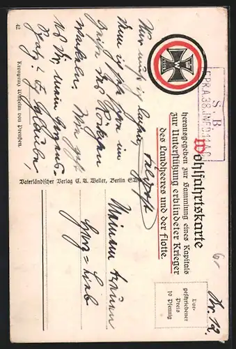 Künstler-AK Kronprinz Wilhelm von Preussen in Uniform mit Schirmmütze