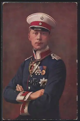AK Kronprinz Wilhelm von Preussen in Uniform mit Orden