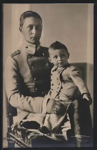 AK Kronprinz Wilhelm von Preussen mit seinem kleinen Sohn