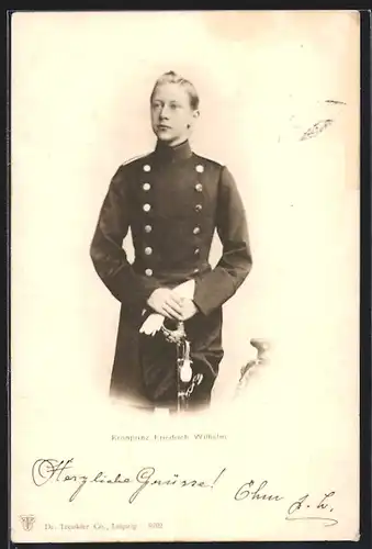 AK Kronprinz Friedrich Wilhelm als Heranwachsender