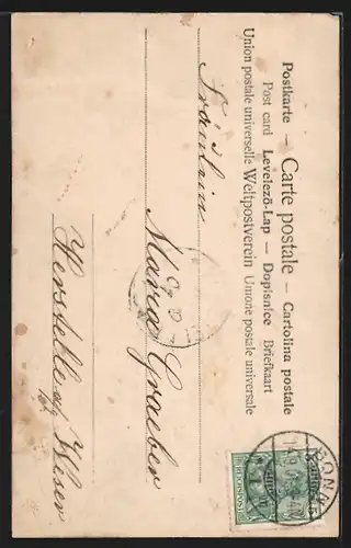 AK Kronprinz Wilhelm von Preussen mit seiner Schwester im Garten