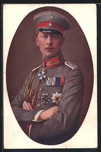 AK Kronprinz Wilhelm von Preussen mit Uniform