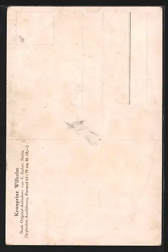 AK Kronprinz Wilhelm von Preussen mit Uniform