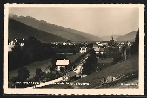 AK Bruck Fusch i. Pinzgau, Ortsansicht aus der Vogelschau