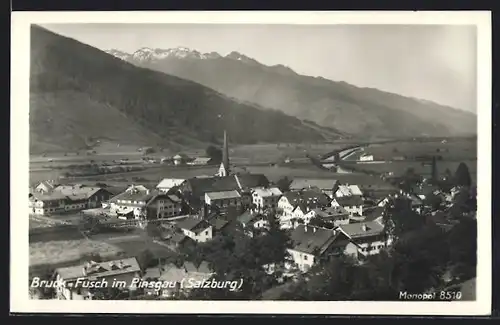 AK Bruck Fusch i. Pinzgau, Ortsansicht mit Kirche