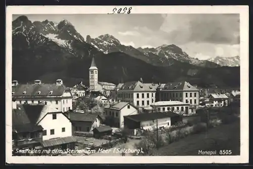 AK Saalfelden am Steinernen Meer, Ortsansicht mit Kirche