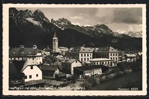 AK Saalfelden am Steinernen Meer, Ortsansicht mit Kirche