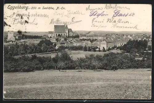 AK Eggenburg, Ortsansicht aus der Vogelschau