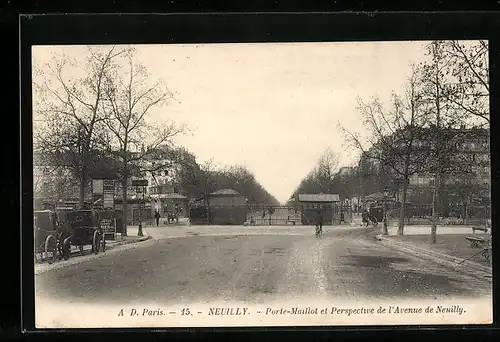AK Neuilly, Porte-Maillot et Perspective de l`Avenue de Neuilly