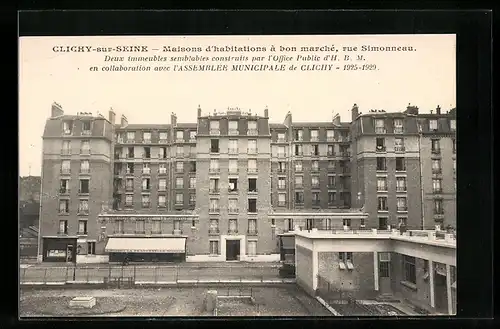 AK Clichy-sur-Seine, Maisons d`habitations à bon marchè