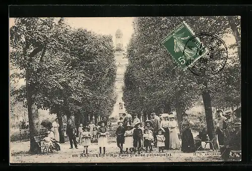 AK Asnières, Au Parc (l`allèe principale)